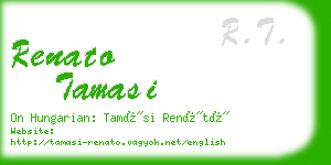 renato tamasi business card